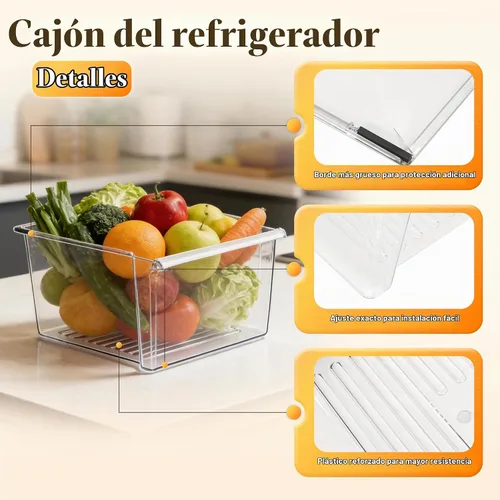 Vista 4 de Kojem 2188656 Cajón de Repuesto para Vegetales (Superior) Compatible con Refrigerador Whirlpool Kenmore con Control de Humedad, Plástico (PS)