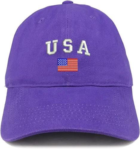 Vista 6 de Gorra patriótica bordada con bandera estadounidense y Estados Unidos Negro