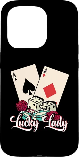Vista 14 de Lucky Lady Poker Player Gambling Casino Gambler Case for iPhone 16