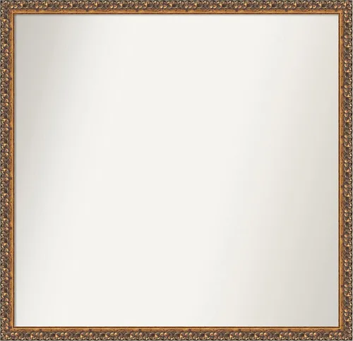 Vista 221 de Amanti Art Espejo de baño de bronce para sobre fregadero, 29 x 19 pulgadas, espejo rectangular de bronce antiguo, marco de madera tradicional