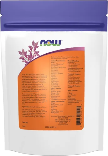 Vista 2 de NOW Foods Suplementos, cápsulas de gelatina vacías, #3, de origen bovino, tamaño extra pequeño, relleno por peso, 1,000 cápsulas de gel