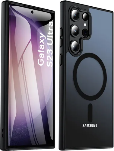 Vista 19 de Funda para Samsung Galaxy S23 con un 200% más fuerte magnético, funda para teléfono S23 con protector de pantalla, protección de grado militar