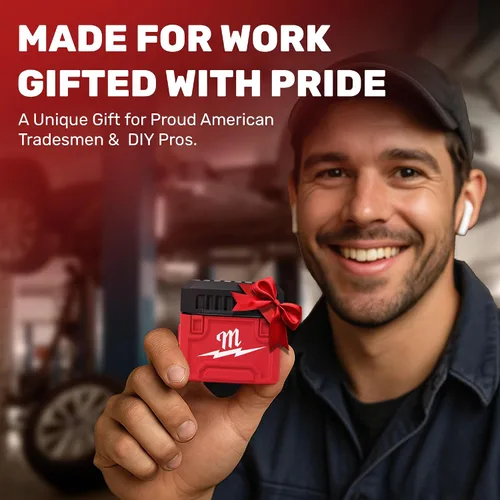 Vista 7 de Funda para AirPod 4 para Milwaukee Packout, diseño de caja de herramientas duradera, fabricada en Estados Unidos