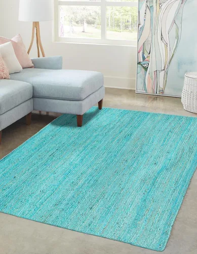 Vista 31 de Unique Loom Alfombra trenzada de la colección de yute - Dhaka (1' 2" x 6' 1", camino de mesa, gris)