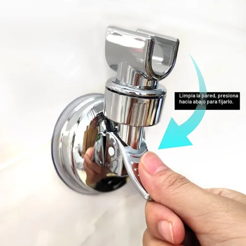 Vista 2 de Medsuo Soporte de cabezal de ducha de succión, ajustable en 360° para baño