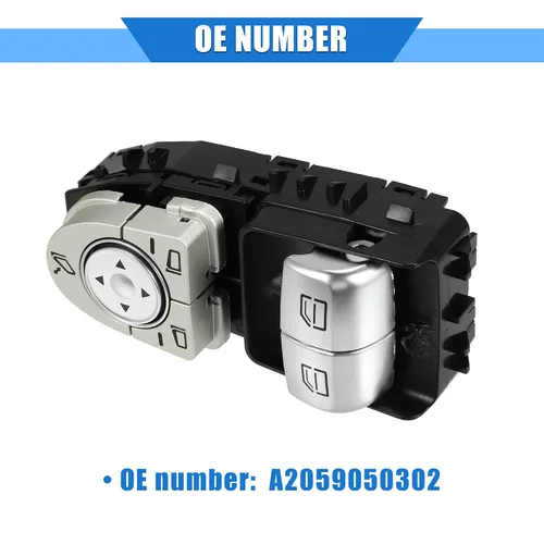 Vista 6 de Interruptor de control de ventana compatible con Mercedes-Benz Vito W447 2015-2018, plástico duradero negro