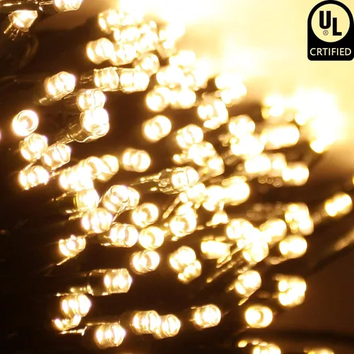 Vista 9 de Cadena de luces de Navidad conectables de 42 pies con 100 luces LED