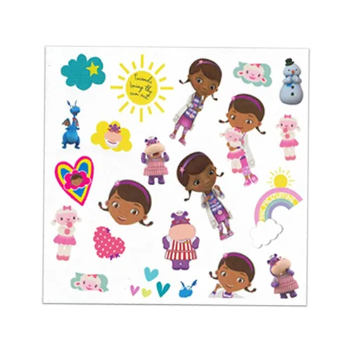 Vista 2 de Disney Bundle Disney Doc McStuffins - Paquete de tatuajes temporales de 75 Doc McStuffins para suministros de fiesta infantil