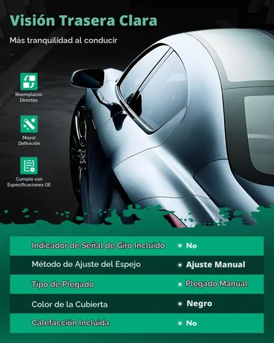 Vista 2 de SCITOO Espejo retrovisor lateral derecho del pasajero apto para Ford para E-150 para E-250, para E-150 Club Wagon para E-150 Econoline para E-150