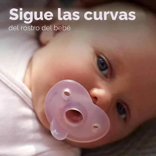 Vista 2 de Philips AVENT SCF099/41 - Chupón de corazón, azul/azul claro, 0 a 3 meses, paquete de 4