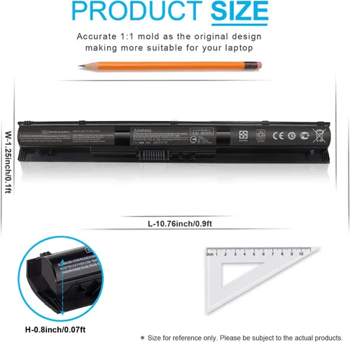 Vista 2 de 800049-001 KI04 K104 Batería para HP Pavilion 17-g 17t-s 15-ab 15t-ab 15-an 15-ab223cl 15-ab243cl 15-ab247cl 17t-s100 17-g119dx 17-g192dx 17-g133cl