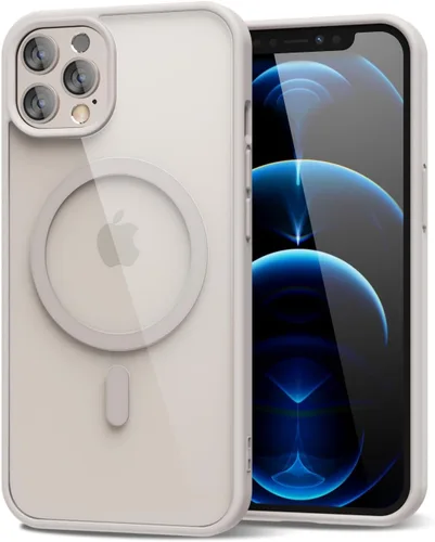 Vista 206 de oakxco Funda magnética transparente compatible con Magsafe, bonita funda delgada y transparente de poliuretano termoplástico no amarillenta, carcasa