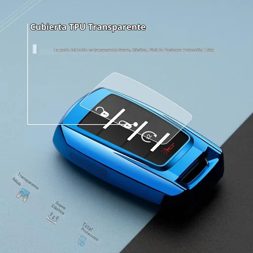Vista 2 de Compatible con Funda para Llave Dodge Ram 1500 2500 3500 Azul Accesorios para Auto