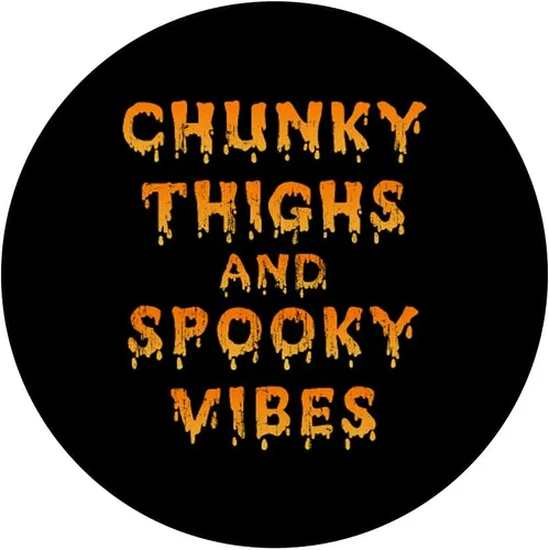 Vista 3 de Toneladas gruesas de muslos y vibraciones espeluznantes de Halloween PopSockets intercambiables PopGrip