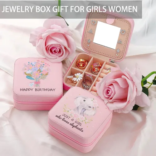 Vista 6 de Regalos para hermanas de hermana, pequeño joyero de viaje, organizador de joyas, caja de joyería, regalos inspiradores para hermanas, amigas, niñas