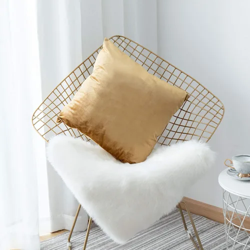 Vista 29 de Home Brilliant Fundas de almohada de primavera de 18x18 pulgadas, fundas de almohada de terciopelo, fundas de almohada cuadradas decorativas sólidas
