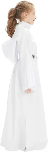 Vista 5 de Disfraz de princesa para niñas, vestido de cosplay de lujo para Halloween con cinturón