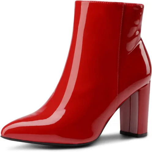 Vista 16 de DREAM PAIRS Botines de tacón grueso para mujer Negro