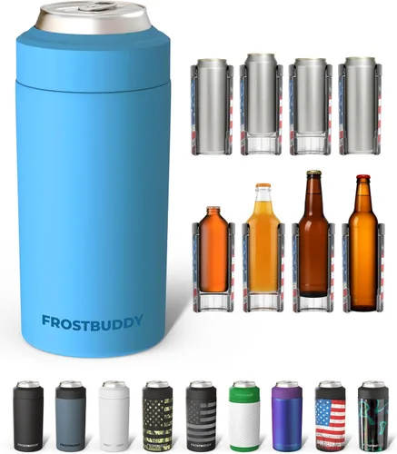 Vista 17 de Frost Buddy Enfriador de latas universal, aislante de latas de acero Blanco (Allwhite)