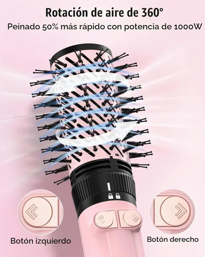 Vista 6 de Farery Hot Air Brush, One-Step Volumizer, Pink
