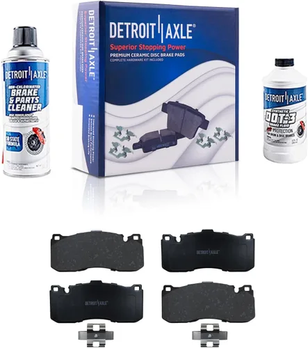 Vista 128 de Detroit Axle - Pastillas de Freno Delantero para Nissan Altima Maxima Sentra 350Z Cube Juke Versa INFINITI G35 I30 I35 Suzuki SX4 Crossover