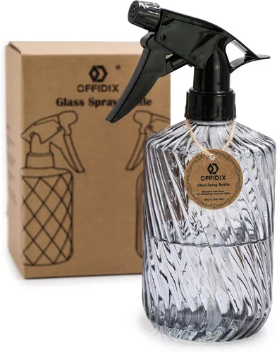 Vista 8 de OFFIDIX Fine Mist Plant Mister, Botellas de spray de presión manual de vidrio, Botella de riego con boquilla ajustable para jardinería