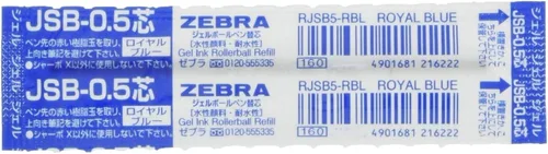 Vista 2 de Zebra - Recambio para bolígrafo de gel, Sharbo JSB-0.5, azul real, 10 unidades BRJSB5RBL