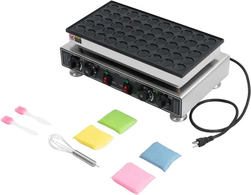 Vista 3 de Mini máquina para hacer panqueques de 1800 W, 110 V, para encimera, panqueques, panqueques, panqueques, antiadherentes, eléctricas, perfectas