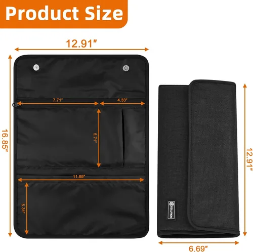 Vista 3 de Funda de viaje para accesorios de Apple, compatible con teclado mágico, trackpad, mouse - Funda (negro)