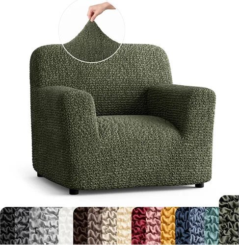 Vista 49 de PAULATO BY GA.I.CO. Funda para Silla - Funda para Sillón - Funda para Sillón - Funda de Tela Suave - Protector de Muebles Elegante de Ajuste Ceniza
