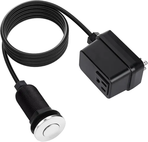 Vista 18 de Interruptor de Triturador de Basura, Kit Inalámbrico de Encendido y Apagado por Aire para Eliminador de Desperdicios de Alimentos, Plástico Negro