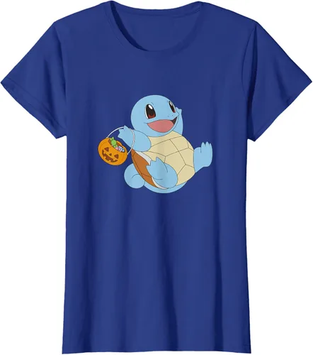 Vista 7 de Pokémon Halloween Squirtle With His Trick or Treat Basket Camiseta, Negro