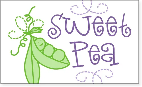 Vista 7 de CafePress Calcomanía rectangular para parachoques con texto en inglés "I Love Peas