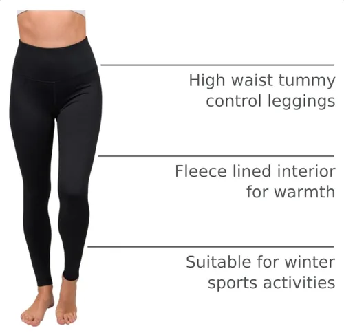 Vista 4 de 90 Degree By Reflex Calzas tipo pantalones de yoga con forro polar para mujer, pantalones de invierno