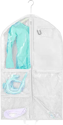 Vista 20 de Bolsa de ropa para disfraces de baile, bolsas de ropa de 40 pulgadas para bailarines para colgar ropa y almacenamiento de viajes, bolsas de recital