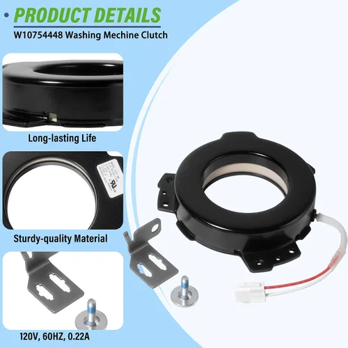 Vista 9 de MVW7232HW0 MVWB835DW3 W10754448 Embrague de arandela apto para May-tag bravos xl MVWB865GC0 MVWB835DW4 MVW7232HW1 MVWB755DW0 MVWB755DW1 MVWB765FF1