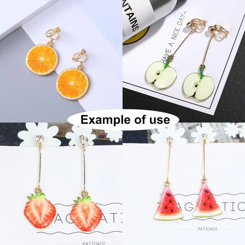 Vista 7 de 32 dijes de esmalte en tono dorado surtidos, limón, sandía, naranja, fresa, manzana, delicados, colgantes, fruta, alimentos, para aretes, joyería