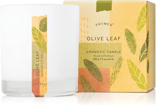 Vista 8 de Thymes Vela aromática en tarro - Vela perfumada de aroma a Coralina Acuática para una fragancia fresca del hogar - Velas mate blancas (7.5 oz)