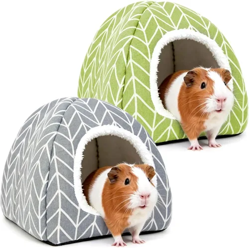Vista 13 de Cama de conejillo de indias, casa de conejo enano, accesorios para cueva, acogedor escondite para conejito, erizo, hurón, chinchilla y otros Rosa