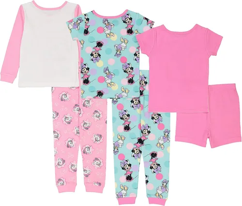Vista 2 de Disney Conjunto de pijama de algodón de 6 piezas, suave y lindo para niños