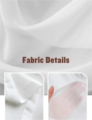 Vista 8 de Juego de 2 paneles de cortinas de girasol de 63 pulgadas de largo, cortinas traslúcidas amarillas con bolsillo para barra, cortinas de cocina