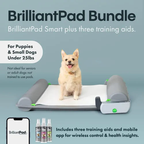 Vista 2 de BrilliantPad Orinal inteligente para interior para perros pequeños Auto limpieza con control de olores, monitoreo de salud AI, alternativa al