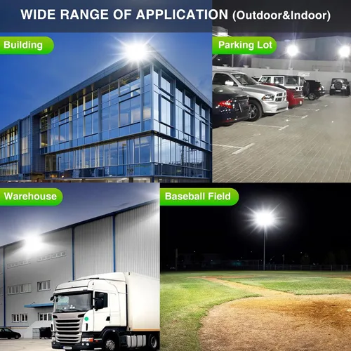 Vista 30 de STASUN - Luz de inundación LED para exteriores, 150 W, 15000 lúmenes, 6000 K, luz blanca IP66, impermeable, luz de estacionamiento comercial, 3