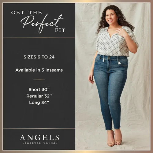 Vista 8 de Angels Forever Young Jeans ajustados de tiro medio 360 Sculpt para mujer (estándar y plus)