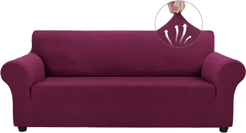 Vista 27 de Asnomy Fundas de sofá para sofá de 2 cojines, fundas elásticas para sofá biplaza, protector de mascotas, fundas de muebles para perros y gatos, tela
