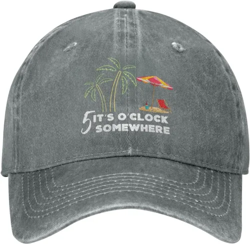 Vista 4 de 5 Oclock Somewhere Hat Its 5 O' Clock Somewhere Cap for Men Dad Hats Funny Cap Azul marino