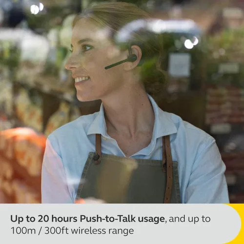 Vista 6 de Jabra Realiza 45 auriculares inalámbricos Bluetooth Push-to-Talk (PTT), micrófono con cancelación de ruido, funcionalidad Push-to-Talk, modo