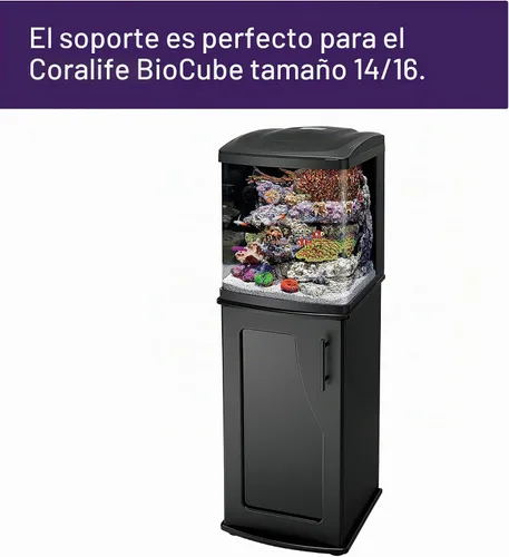 Vista 5 de Coralife BioCube - Soporte de madera para tanque de peces de acuario, tamaño de 16 galones Soporte para acuario, soporte de acuario de 16 galones