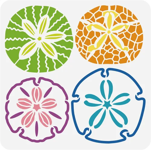Vista 9 de BENECREAT Plantilla de coral, plantillas de plástico reutilizables de 12 x 12 pulgadas, patrón de plantas marinas, plantilla de pintura para diario