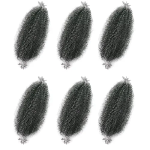 Vista 27 de Cabello para trenzar de 10 pulgadas para locs suaves sintéticos, trenzas de ganchillo Passion Spring Cuban Twist Hair Butterfly Loc Marley Twist